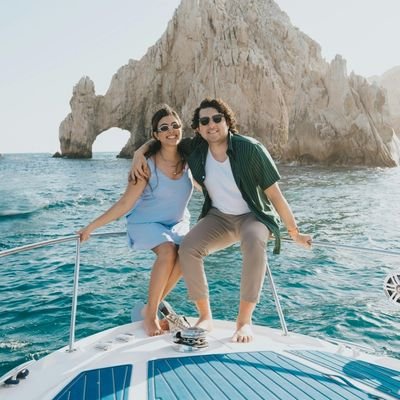 Couple on a honeymoon getaway